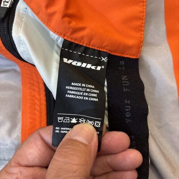 Volkl Ski Jacket Volkl Rain Jacket Hoodie Medium - Picture 15 of 16